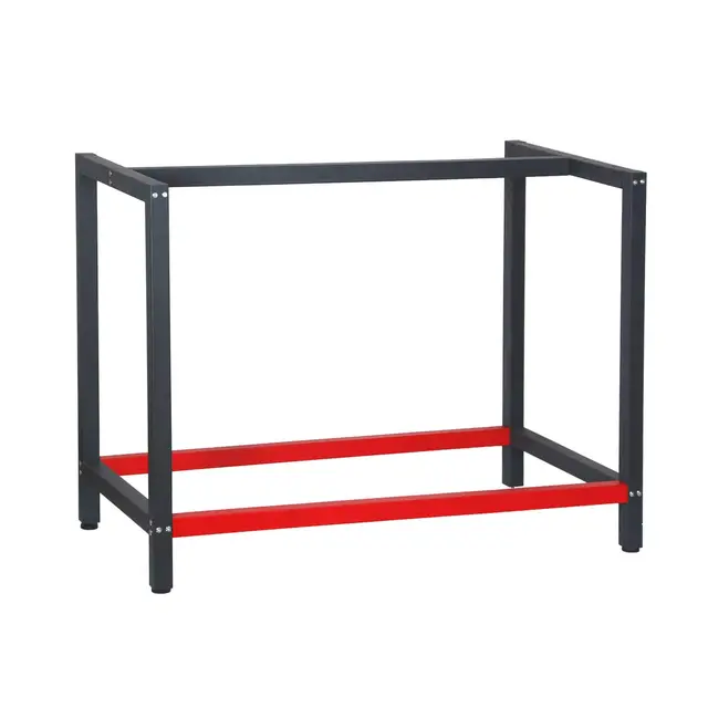 Pied d’établi 100x57x81 cm Acier Anthracite Rouge Support Table Travail Emballage Atelier Dépôt