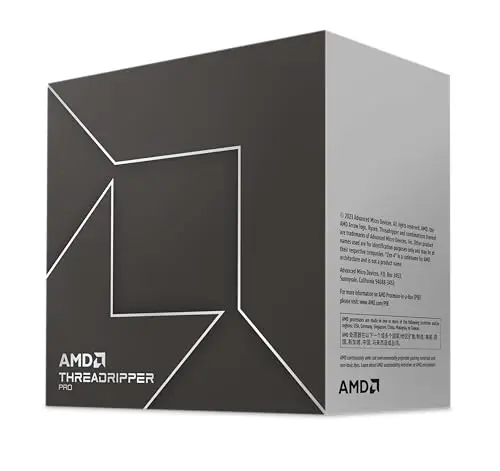 AMD Ryzen Threadripper Pro 7975WX Processeur (32 Coeurs/64 Threads, 350W TDP, SP6 Socket, Cache 160Mo, jusqu'à 5.3Ghz Fréquence Boost, sans Ventilateur)
