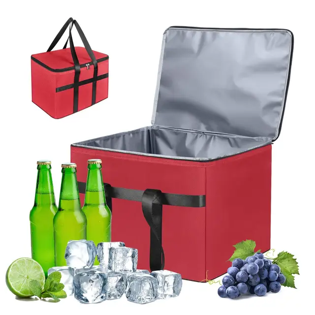 Sac Isotherme Grand, Glaciere Souple Isotherme Kühltasche Groß Faltbar, Sac Glacierede 38 litres, Supporte 20 kg, Parfait pour Les Sacs Isothermes, Les Pique-Nique, Camping, Barbecue, Extérieur