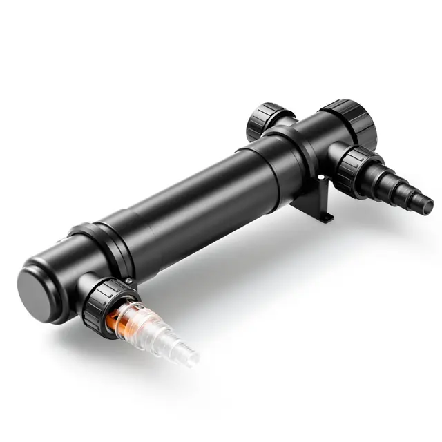 SunSun CUV-136 Stérilisateur Clarificateur de bassins ou d’étang - débit Max. de 4500 l/h - avec Lampe Rayons UV-C 36 W - pour Poissons et Plantes Aquatiques - Cours d’Eau Droit
