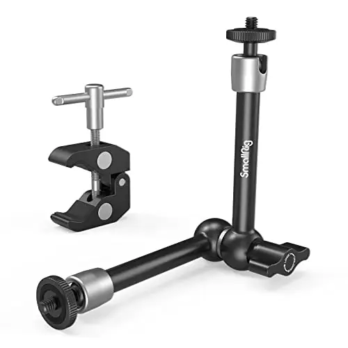 SMALLRIG Super Clamp et Bras Magique Articulé à Friction Réglable de 10 Pouces avec Vis 1/4" pour Moniteur LCD/Lumières LED - 2732B
