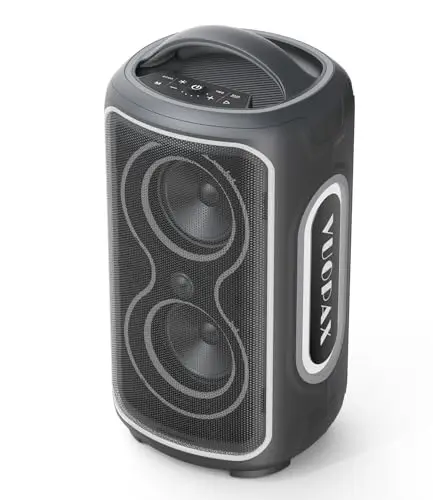 Enceinte Bluetooth Puissante Portable 200W, Enceinte De Fête Bluetooth avec Lumières LED, Basses Renforcées, 24H Autonomie, BT 5.4, IP65/TWS/USB/TF/AUX/MIC, pour Fêtes/Camping/Extérieur