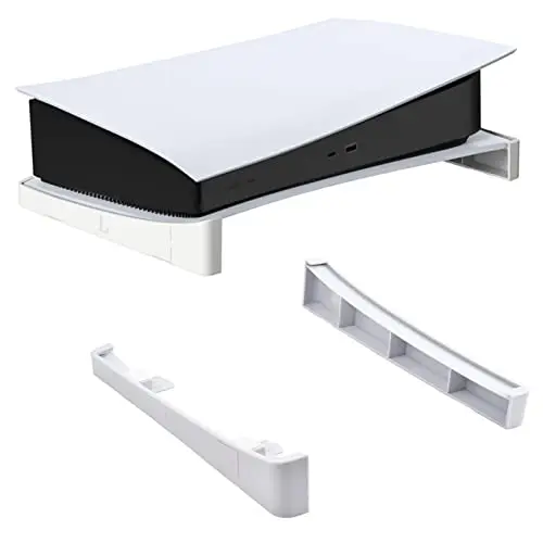 Support Horizontal pour PS5 Console Digital & Disc Edition avec Patins antidérapants - Blanc