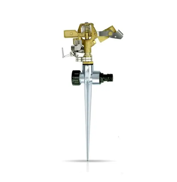 LATERN Arroseur de Jardin Impulse, 360 Degrés à Toute épreuve Arroseur à Gazon Impact Pulvérisateur D'irrigation avec Metal Spike pour Arroser Les Plantes Fleurs Légumes