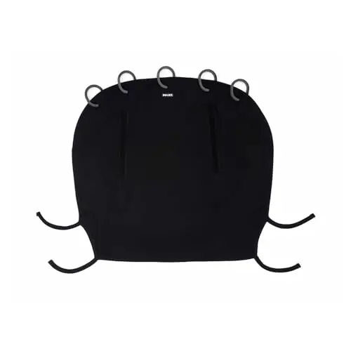 Dooky Universal Cover Black Protection solaire, protection contre les intempéries pour les sièges auto, poussettes et landaus (protection UV SPF 40+, testée par le TÜV, ajustement universel), noir