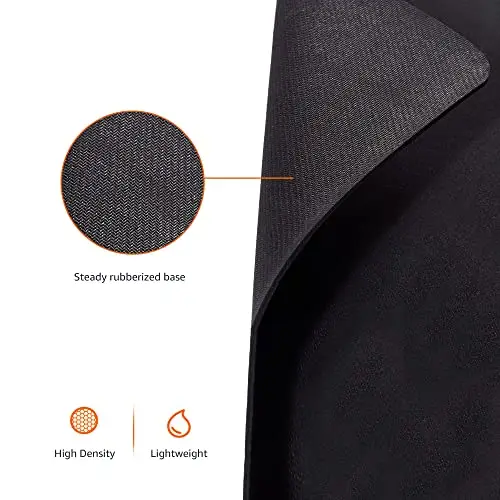Amazon Basics Grand Rectangulaire Tapis de Souris - Gaming, Noir, Étendu, 902L x 429l mm