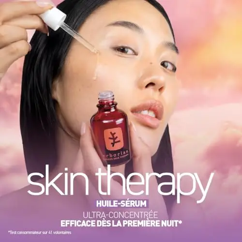 Erborian - Skin Therapy - Sérum ou Huile de Nuit Visage Multi-perfecteur au 17 Super Ingrédients – Sérum pour tous types de peaux - Soin cosmétique Coréen