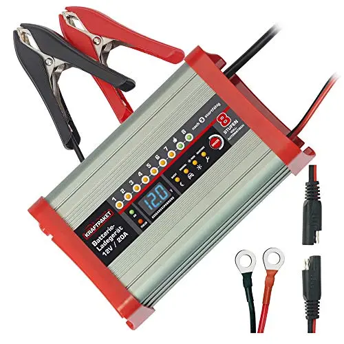 Dino KRAFTPAKET KFZ Batterieladegerät 20A-12V mit Camping-, Nacht-und Memory-Speicher 136320 Chargeur Automatique 12 V