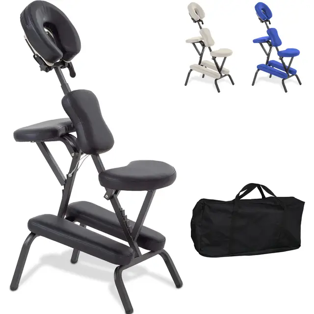 BELTOM® Fauteuil/Chaise de Massage Tatouages Tattoo Traitement Pliante Portable Table - Noir