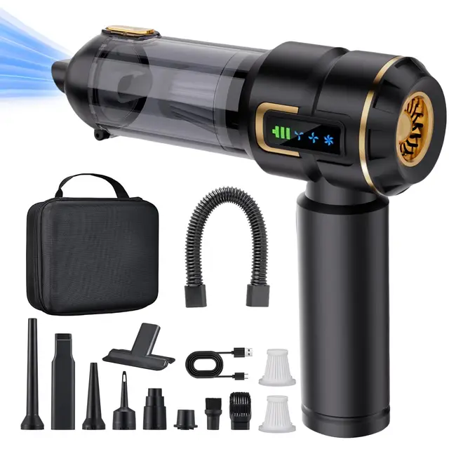 Aspirateur à Main Rechargeable, aspirateur sans Fil Puissant de 27000 PA, Vitesse de Rotation de 220000 Tours/Minute, adapté au Nettoyage des Voitures, des Bureaux et des Poils d'animaux
