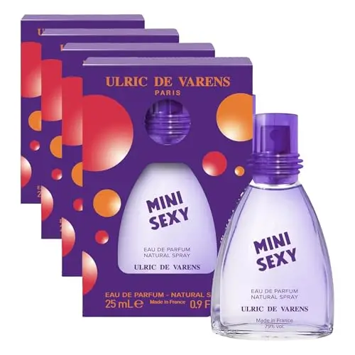 ULRIC DE VARENS - Eau de Parfum Mini Sexy - Floriental Et Gourmand - Parfum Femme - Vaporisateur - Made in France - 25 ml (Lot de 4)