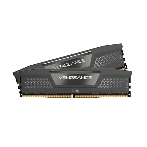 CORSAIR Vengeance DDR5 32Go (2x16Go) DDR5 Jusqu'à 6000MHz CL36 AMD Expo Intel XMP iCUE Mémoire Informatique Compatible - Gris (CMK32GX5M2E6000Z36)