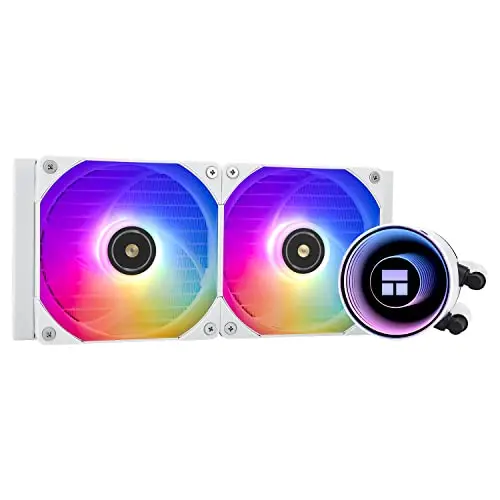 Thermalright Frozen Notte 240 WHITE ARGB V2 Water Cooling CPU Cooler, 240 White CPU Cooler Specifications, Double PWM Fans, S-FDB Bearings, Suit for AMD/AM4 AM5, Intel LGA 1700/1150/1151/1200/2011