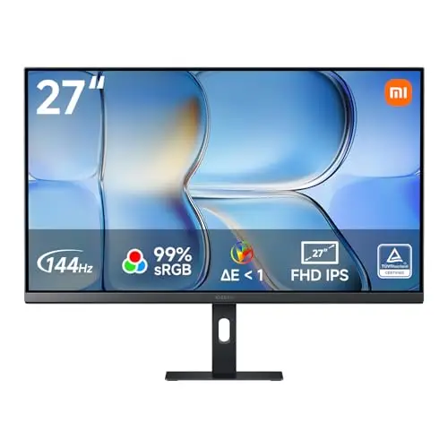 XIAOMI A27Ui Écran PC 27 Pouces 4K UHD, IPS, USB-C 90W, 100% sRGB, HDR10, Pied Réglable, Pivot, TÜV Low Blue Light, 3840x2160, Moniteur PC - Noir