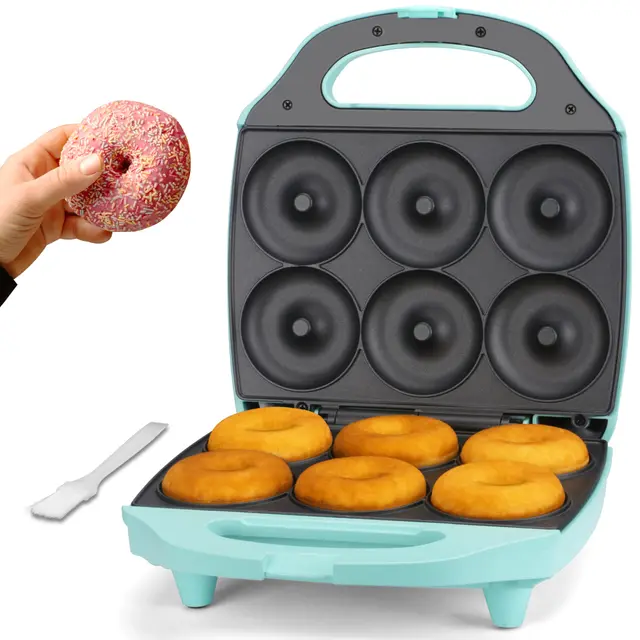 Baker’s Friend Machine à faire des mini-donuts pour la maison, machine à faire des mini donuts de 6 x 7.5 cm, machine à faire des donuts, machine a donuts, Electroménager, Aqua