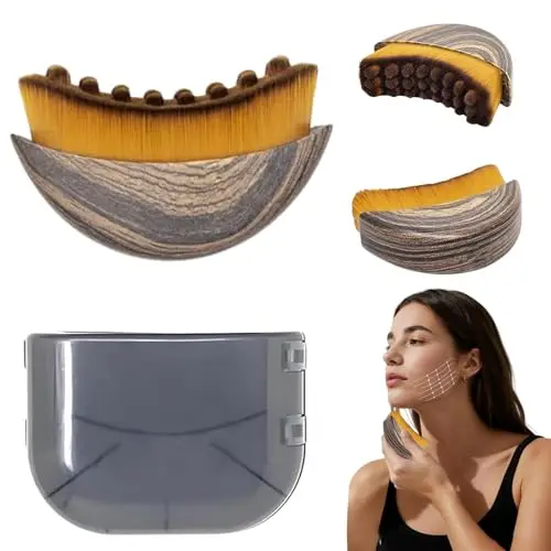 Brosse de Drainage Lymphatique Visage, Brosse Visage pour le Drainage Lymphatique & Outil de Brossage à Sec pour Usage Quotidien, Conception Ergonomique pour Epouser Précisément la Peau