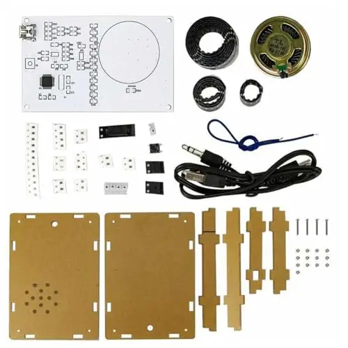 Kit Électronique DIY de Feuille de Contrôle Sonore LED 51 Microcontrôleur avec Coque Projet de Soudure DIY pour Affichage Musical
