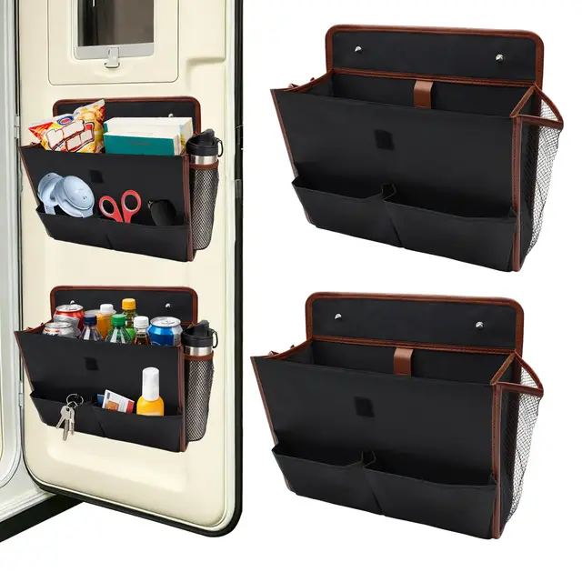 Lot de 2 Rangement pour Porte - Organisateur de Rangement pour Camping-Car, Portable et Pliable, pour Porte et Murs, Économiseur d'Espace, Idéal pour Camping, Van, Cuisine, Bureau, Chambre et Plus