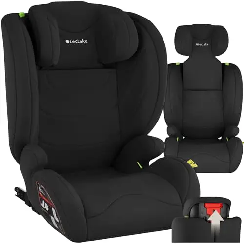 tectake® Siège auto bébé dès 15 mois de 100-150 cm Siege auto bebe avec Fixation Isofix max. 36 kg Ceinture de sécurité à 3 points, Voiture enfant Sécurité enfant siège auto isofix groupe 2 3