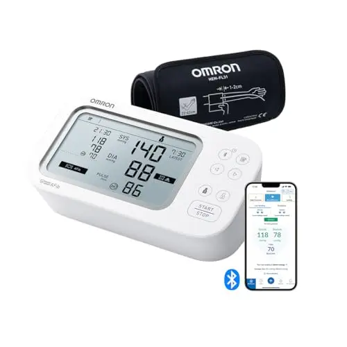 OMRON X7 Smart AFib Appareil tension artérielle bras – Tensiomètre bras connecté – Dépistage de fibrillation auriculaire – Validé cliniquement – Utilisable lors de la grossesse ou en cas de diabète