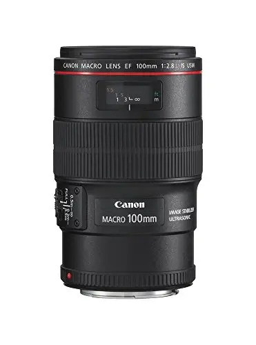 Canon EF - Macro-objectif - Noir - 100 mm - F/2.8 L Macro IS USM - Canon EF - Pour EOS 1000, 1D, 50, 500, 5D, 7D, Kiss F, Kiss X2, Kiss X3, Rebel T1i, Rebel XS, Rebel XSi