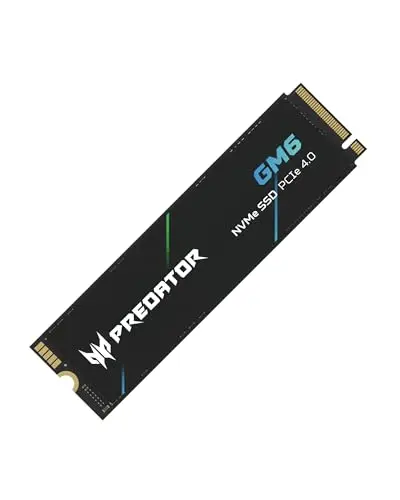 Acer Predator GM6 2 to SSD M.2 NVMe PCIe 4.0 - Vitesse de Lecture jusqu'à 7200 Mo/s Disque Interne Professionnel - Stockage Gaming Compatible avec PC, Portable et PS5