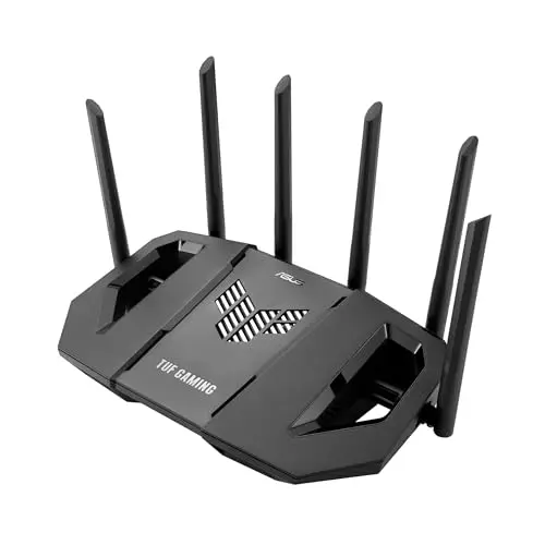 ASUS TUF-BE9400 - Routeur Gaming Wi-FI 7 - Double Bande, 4K-QAM, Port 2.5Gbps, Mode Jeu Mobile, Support Mesh WiFi, Gear Accelerator, Adaptive QoS, Port Forwarding, Mobile Tethering