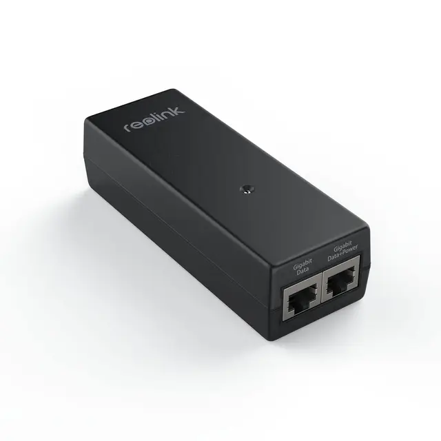 Reolink Injecteur PoE Gigabit Distance jusqu'à 100m, Plug & Play, Convient aux caméras PoE Sonnette vidéo
