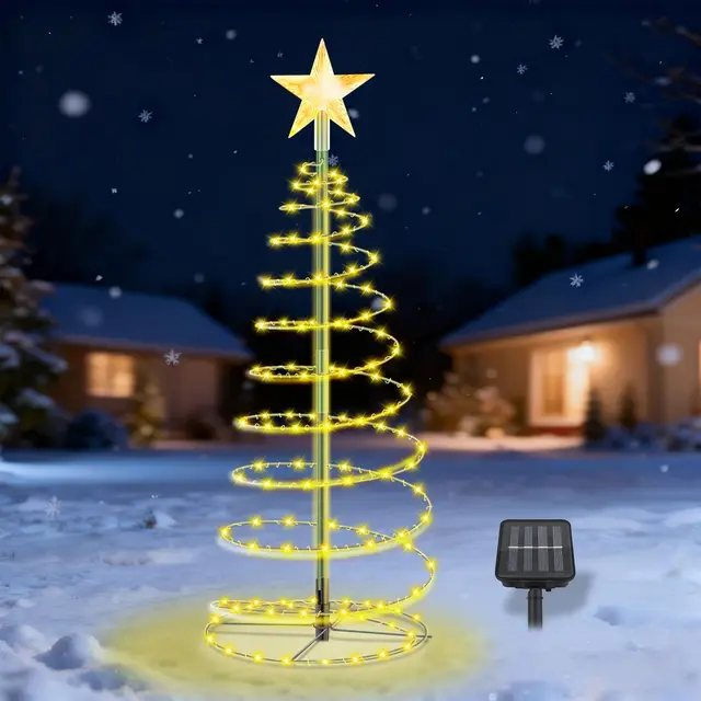 Afenau Sapin Lumineux Extérieur Solaire