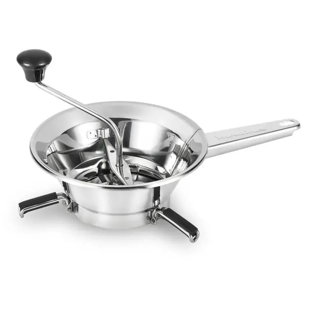 Moulinex A45306 Petit Ménager Moulin Légumes N°2 en Inox 24 cm, fabriqué en France, Noir