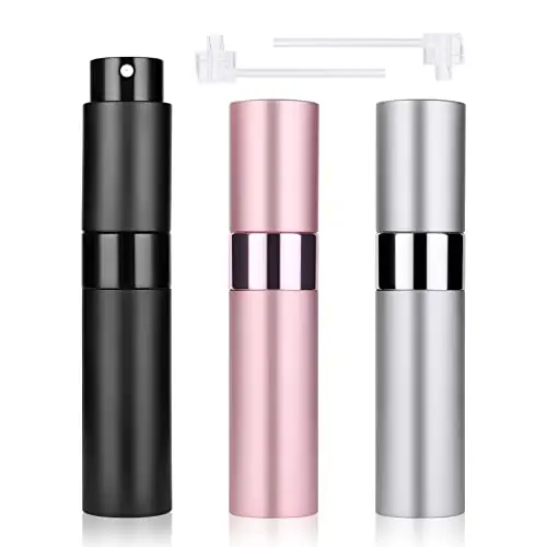 ACWOO Bouteille Vaporisateur de Parfum, 3PCS Vaporisateur Parfum Vide Rechargeable 10ML Mini Portable Voyage Parfum Atomiseur Bouteille, Facile à Ingérer, Etanchéité Solide, L'odeur ne S'évapore Pas
