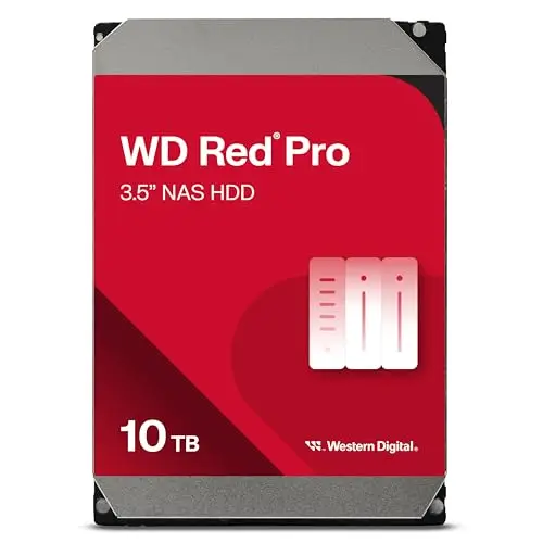 WD Red Pro 10 To NAS Disque Dur Interne 3,5" - 7200 RPM Classe, SATA 6 Gb/s, CMR, Cache de 512 Mo