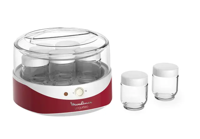 MOULINEX YG229510 Yogurteo Yaourtiere 7 Pots - Rouge et Blanc