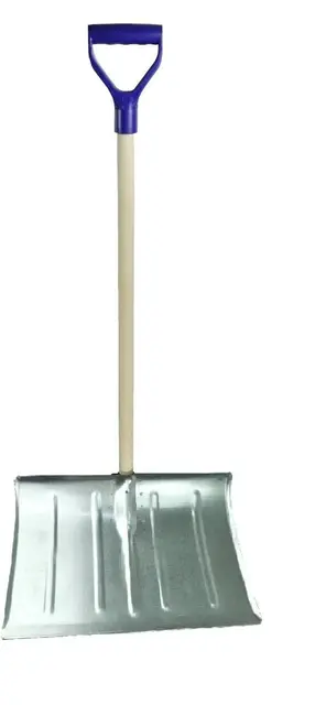Pelle à neige en métal avec manche en bois env. 130 cm