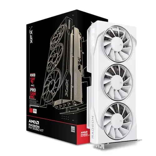 XFX Carte Graphique Swift AMD Radeon RX 9060 XT OC White Triple Fan Gaming Edition 16 Go (RX-96TS316W7)