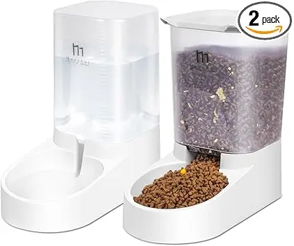 Marchul Abreuvoir et alimentateur Automatique pour Chats, Chiens, 3,8 L avec Distributeur d'eau et Distributeur Automatique pour Animaux