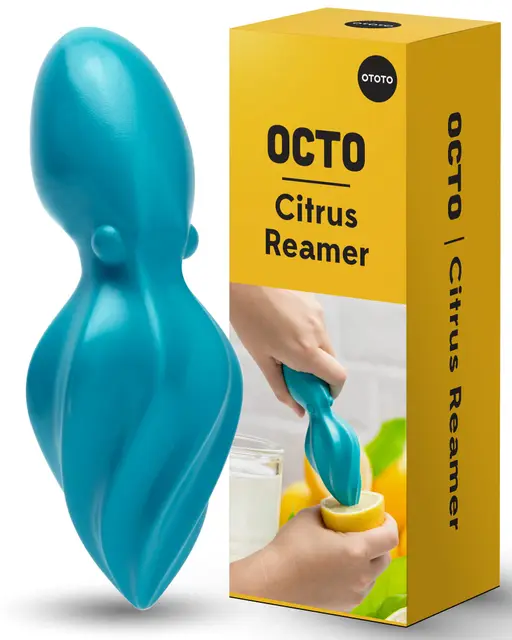 OTOTO Octo Citrus Reamer - Handheld Lemon Reamer - Orange Juice Squeezer - BPA Free Citrus Juicer - Manual Fruit Juicer