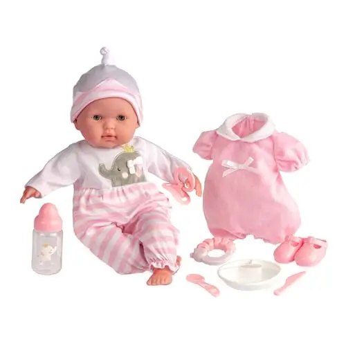 JC TOYS Berenguer Boutique-Poupée Nouveau-né, 38 cm, Corps Mou, avec Accessoires. Robe Peut Varier.