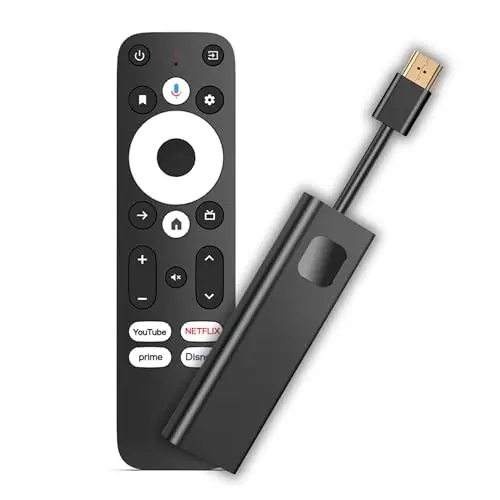 GD1 4K Streaming Stick - Dongle Smart TV Android TV 14 Lecteur Multimédia, Prend en Charge Netflix & Prime en 4K, HDR10+, AV1, WiFi, Commande vocale