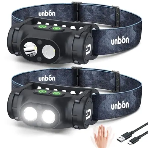 UNBON Lampe frontale LED rechargeable
