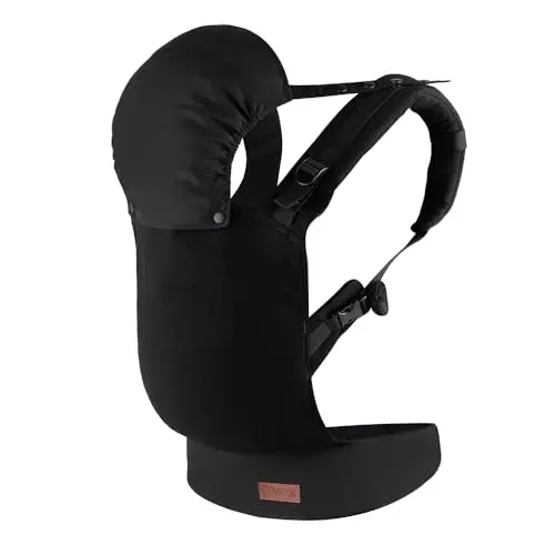 MoMi COLLET Porte-bébé pour enfants de 3 à 48 mois (poids de 3 à 15 kg), 2 positions de portage avec 6 points de réglage, avec capuche et appui-tête