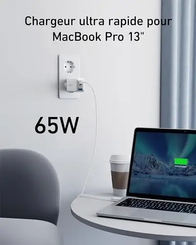 Anker Chargeur USB C (Nano II 65 W), Station 3 Ports, PPS, Rapide, Bloc d'alimentation USB C Compact pour iPhone 17/iPhone 17 Pro Max,MacBook,iPad,Steam Deck,Galaxy S20,Dell XPS 13,Note 20/10+,Pixel