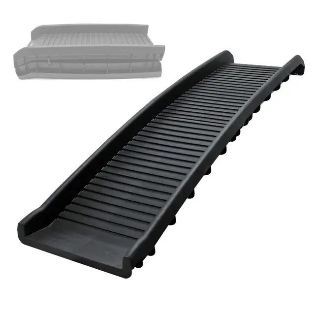 Wiltec Rampe d'accès pour Chien et Animaux – 1560 x 400 x 100 mm – capacité 90 kg – Une Fois Pliable – en Plastique Robuste – avec Surface antidérapante Embarquement Voiture