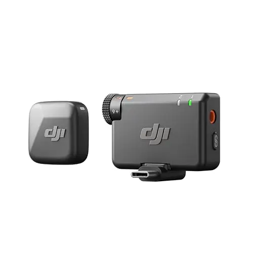 DJI Mic Mini (1 TX + 1 RX), Ultra-léger, Audio de Haute qualité, Annulation du Bruit, Limite Automatique, Microphone sans Fil pour caméra/iPhone/Android, vlog, Streaming, Transmission à 400 m