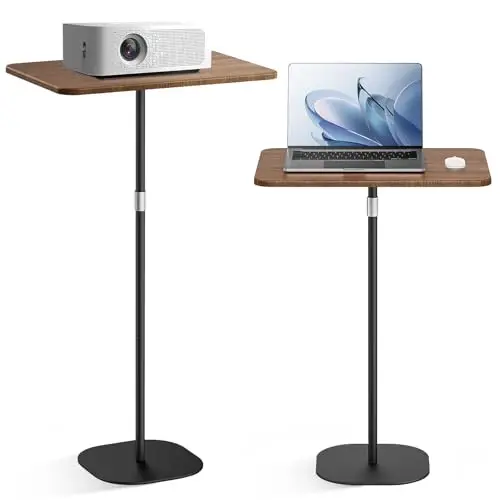 Bureau Debout pour Ordinateur Portable avec Hauteur Réglable 46-120cm, Postes de Travail informatiques pour Le Travail d'étude, Table d'ordinateur Mobile pour Bureau/Lit/Canapé, Noir