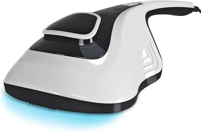 Aspirateur anti-acariens, stérilise les surfaces avec lumière UV-C, élimine jusqu'à 99,9 % des acariens, idéal pour les matelas souffrant d'allergies