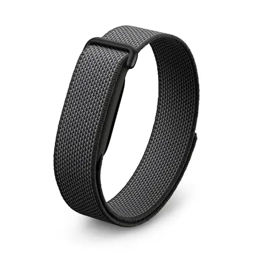 Google Fitbit Air – Moniteur d'activité Physique sans écran avec Suivi des activités Sportives, de la fréquence Cardiaque et du Sommeil – Coaching personnalisé optimisé par l'IA – Noir Volcanique