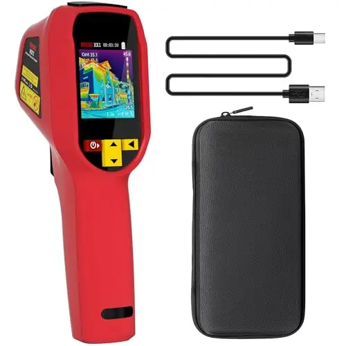 BSIDE HX1 Caméra Thermique Portable Haute Résolution 240 x 240 avec Taux de Rafraîchissement 25Hz 15 Palettes Couleurs -4°F à 1022°F Caméra Thermique Infrarouge pour Fuite d'eau Électronique Fantôme
