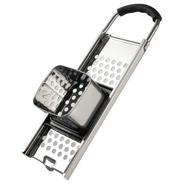 Râpe à spätzle en acier inoxydable avec bac de récupération, râpe à spätzle, passoire à spätzle, 32,7 x 10,7 x 9 cm, passe au lave-vaisselle, pour spätzle et boutons faits maison