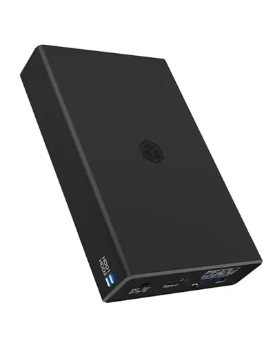 ICY Box Raid IB-RD2253-C31 Boîtier pour 2 disques SSD et HDD de 2,5", câble USB-C et USB-A, USB 3.1 Gen2 (10 GB/s), Aluminium, Noir,